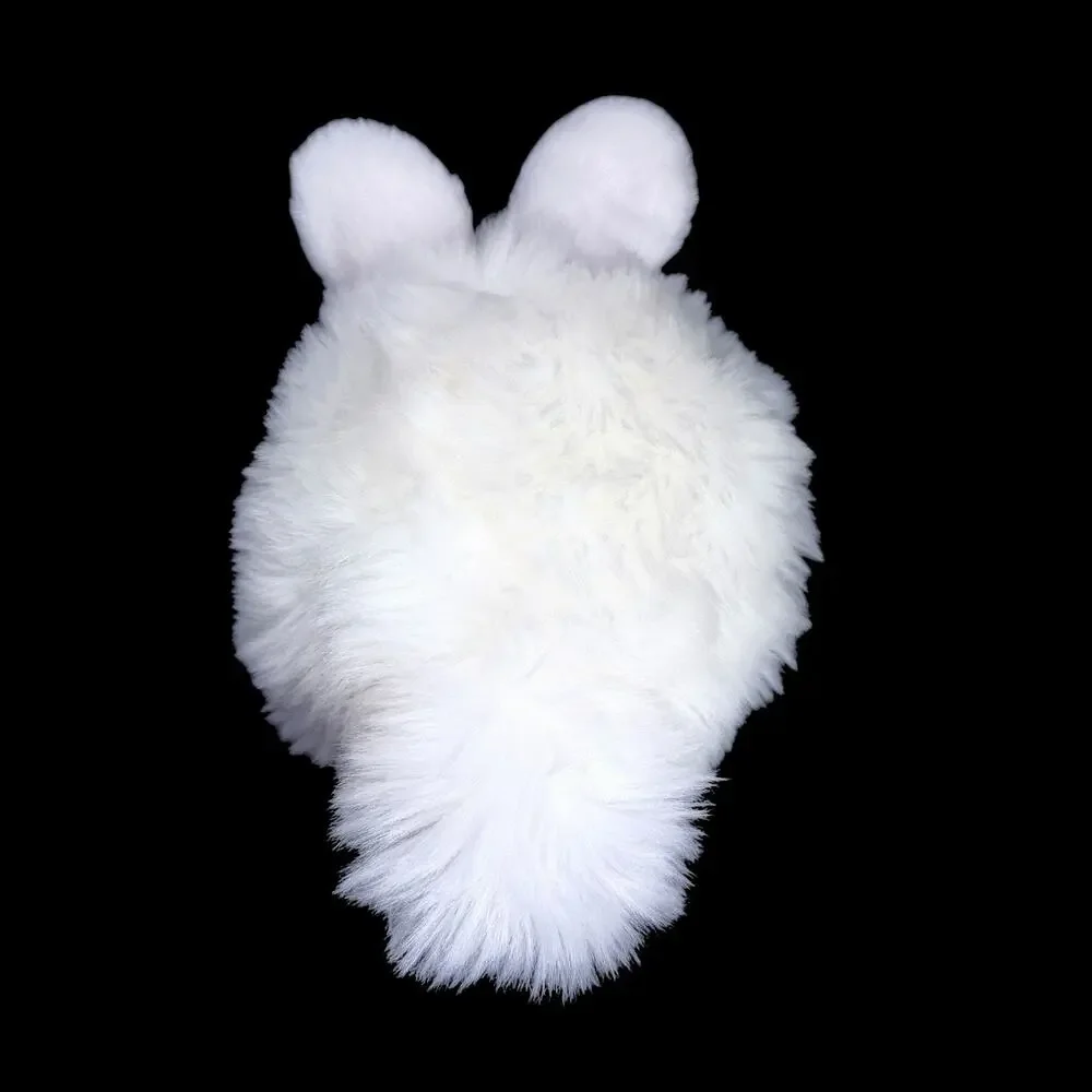 Aurora White Bunny Rabbit Plush Stuffed Animal Pink Ears Floppy Soft Easter 6 In